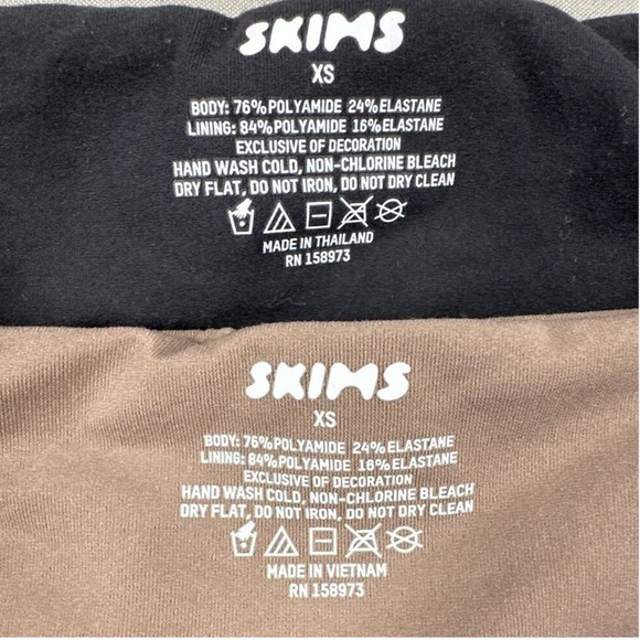 SKIMS - Bandeau Strapless Tops in Black & Tan - Picture 1 of 2